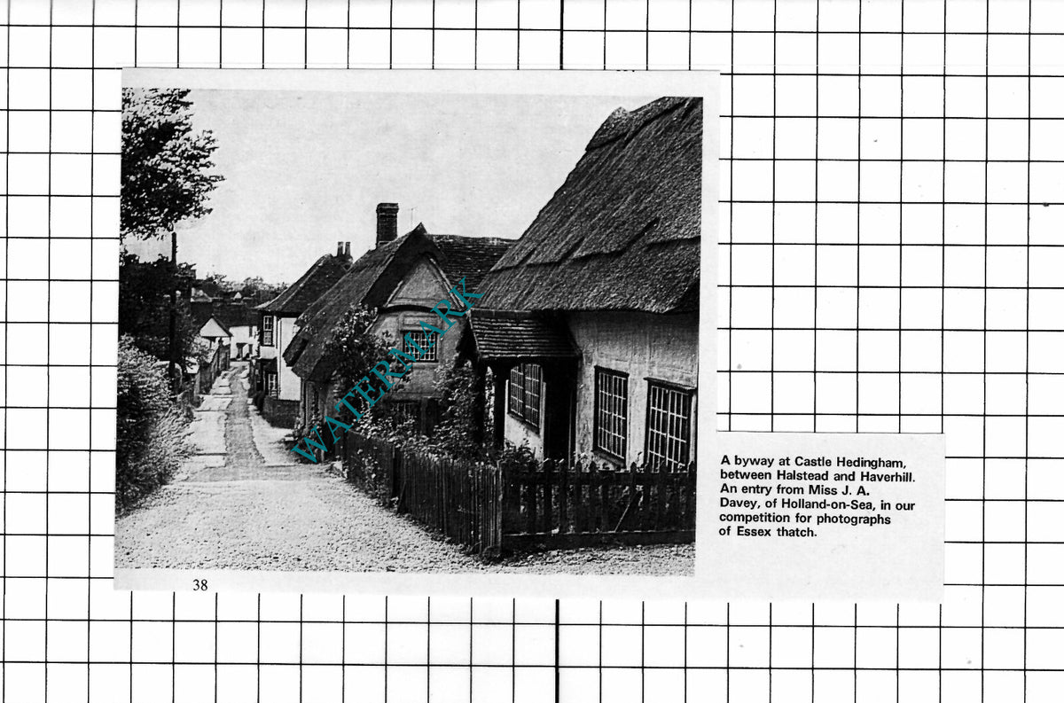 Castle Hedingham Essex  - 1972 Small Clipping/  Print