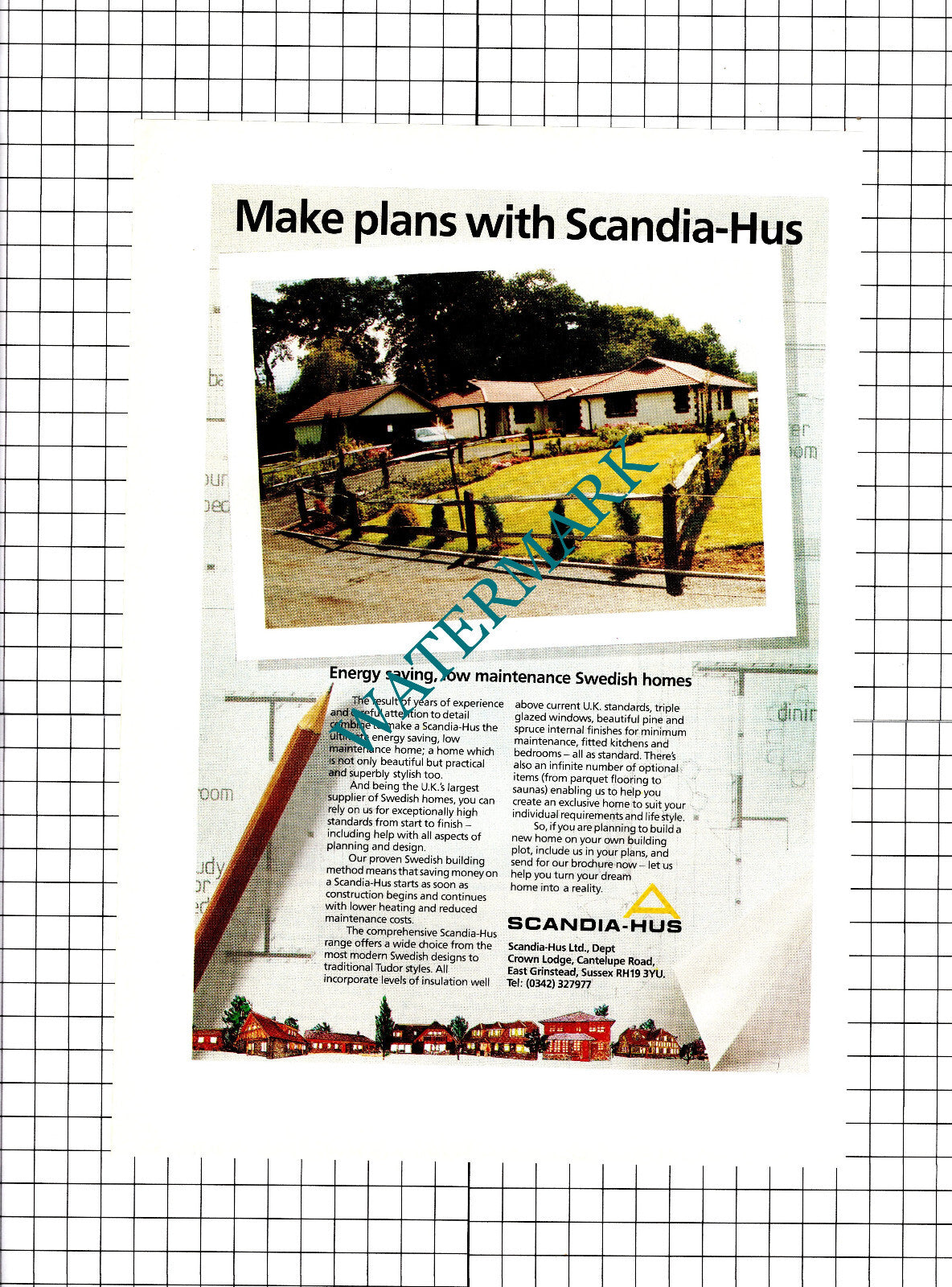 Scandia-Hus East Grinstead Sussex Advert   - 1990 Clipping / Print