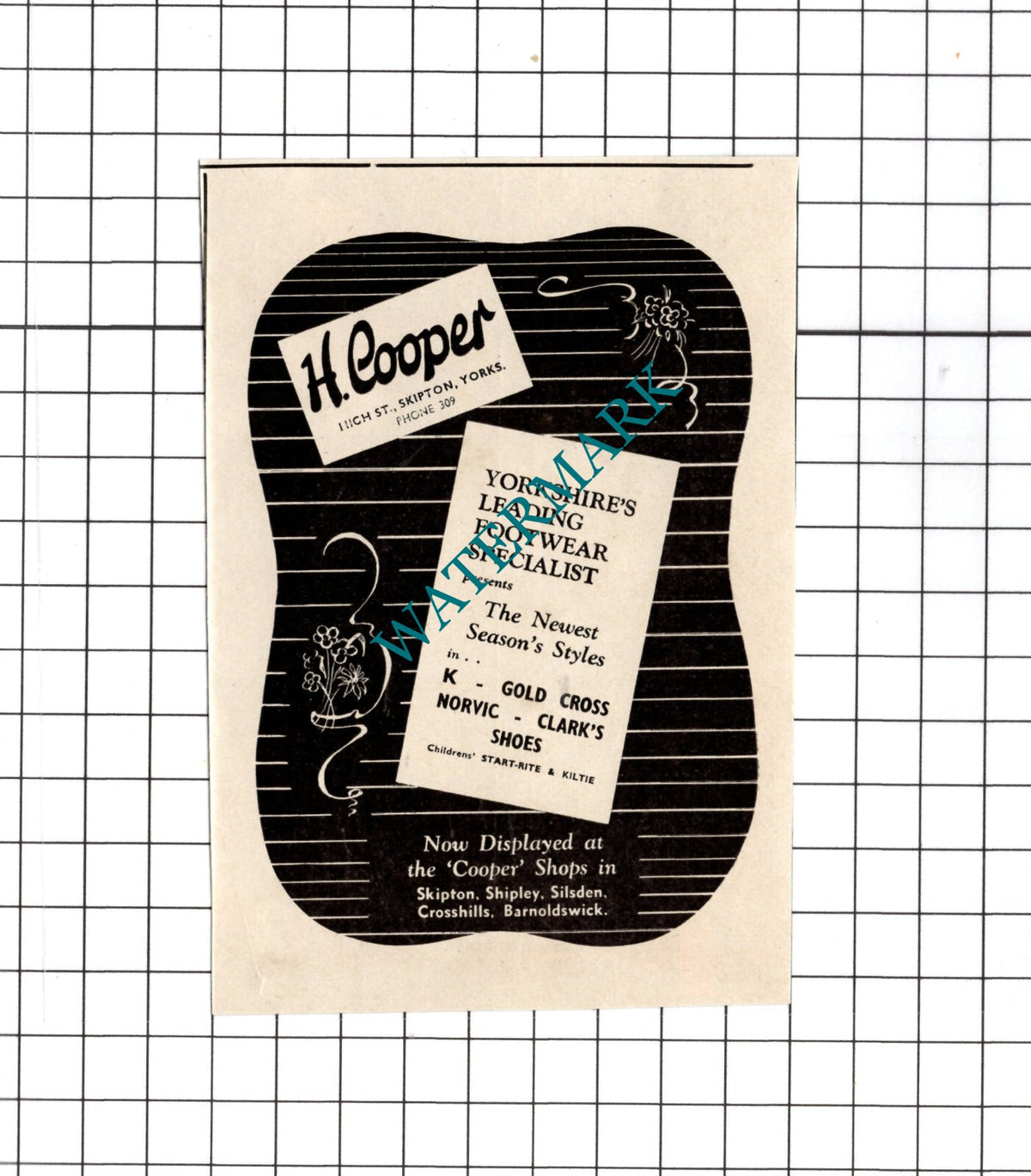 H Cooper High Street Skipton Yorkshire Footwear SMALL Advert - 1949 Clipping