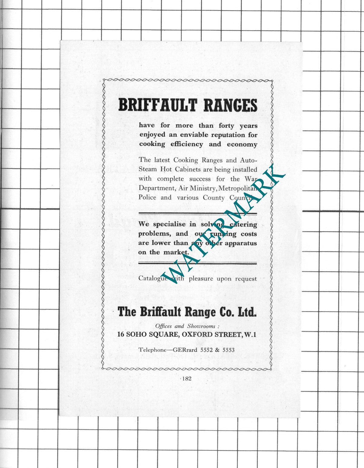 Rotterdam Lloyd Royal Dutch Mail Ship /Briffault Range Co Ltd -1939 Small Advert