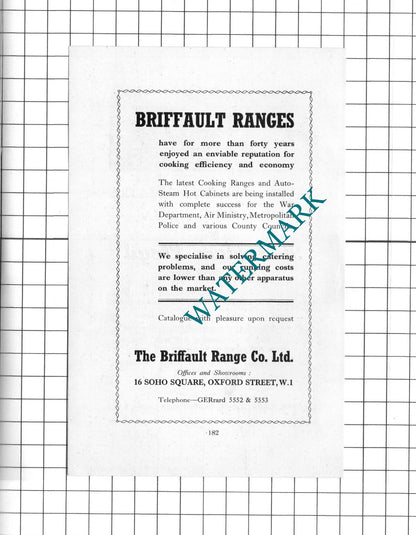 Rotterdam Lloyd Royal Dutch Mail Ship /Briffault Range Co Ltd -1939 Small Advert