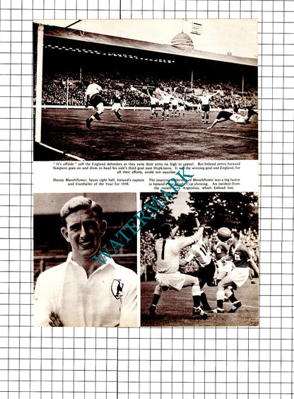 Danny Blanchflower Footballer - c.1958 Article