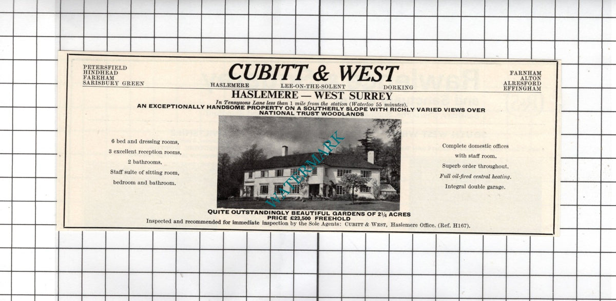 Haslemere Surrey - 1967 Small House  Advert