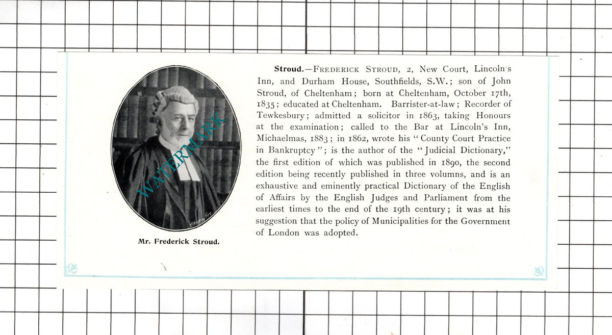 Frederick Stroud Durham House Southfields Arthur A Beckett Terrell 1905 Clipping