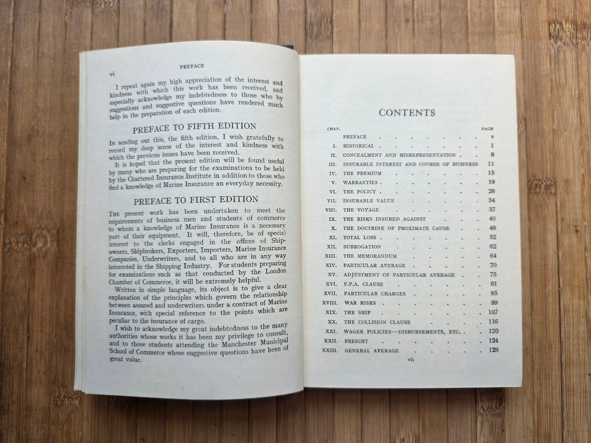 Guide To Marine Insurance by Henry Keate  1928  - Vintage Book