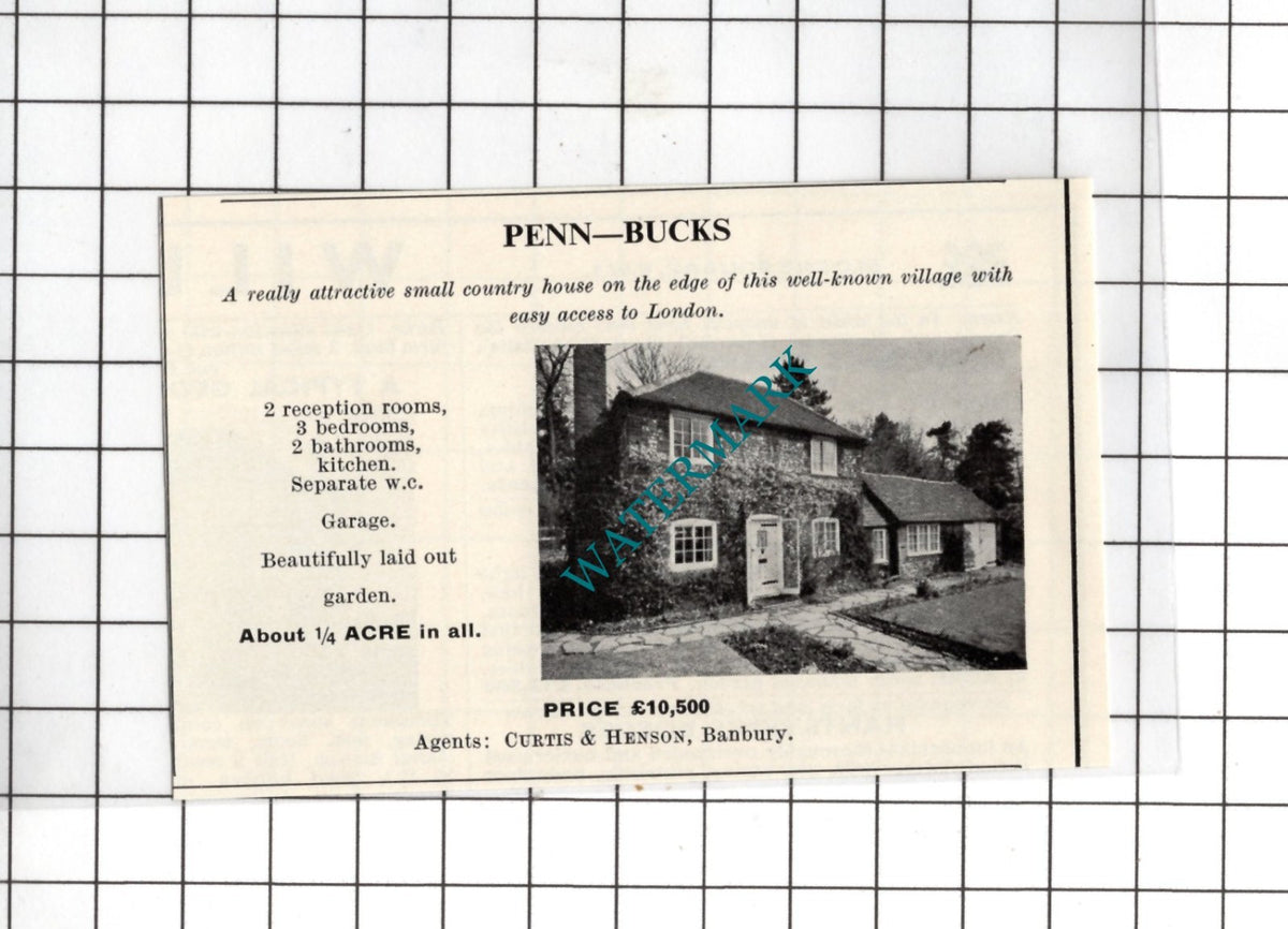 Penn Buckinghamshire SMALL House Advert - 1967