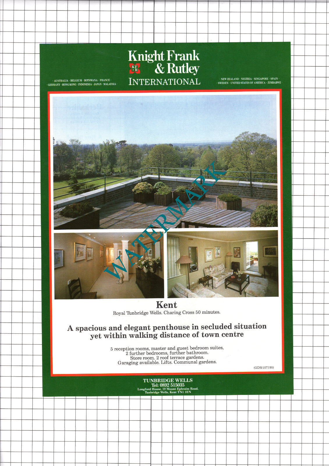 Royal Tunbridge Wells Kent House Sale Advert - 1991 Clipping
