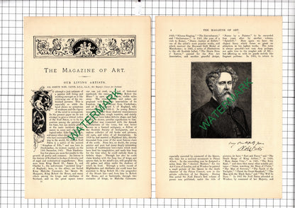Sir Joseph Noel Paton Artist - c.1880 Article