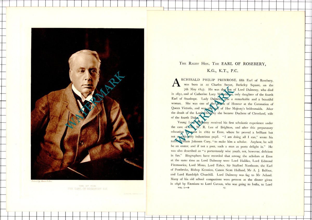Archibald Philip Primrose The Earl Of Rosebery - c.1920 Article / Print
