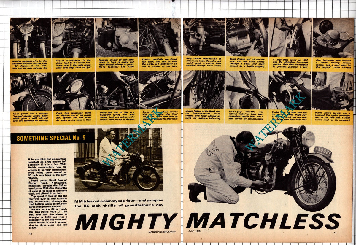 David Bain Pinner Road Northwood Middlesex Matchless Motorcycle - 1965 Article