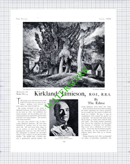 Kirkland Jamieson Artist - 1935 Article