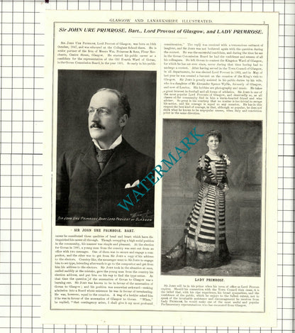 Lord Kelvin Of Largs William Thomson / Sir John Ure Primrose  - 1904 Article