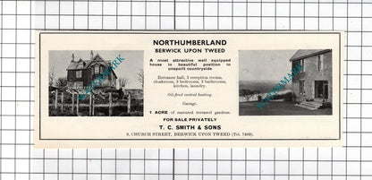 Berwick Upon Tweed Northumberland / Sonning Berkshire - 1967 Small House Advert