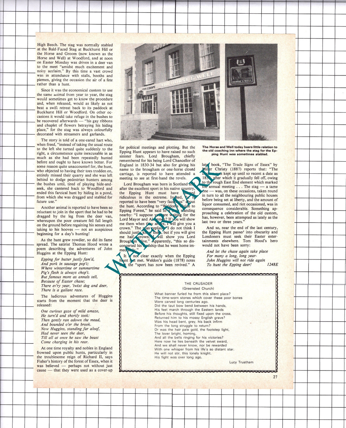 The Epping Hunt  - 1976 Article