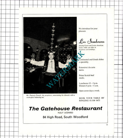 Pantayis Panteli Gatehouse South Woodford Black Rose Leigh On Sea Essex - 1968