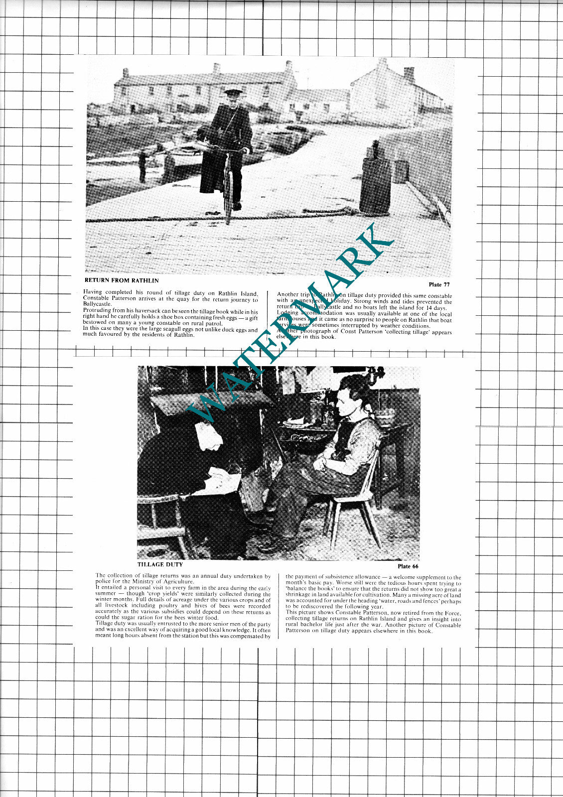 Constable Patterson Rathlin Island - 1980s Two-Part Clipping