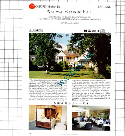 Fallowfields Kingston Bagpuize Begum Aga Khan / Westwood Hinksey  - 2001 Advert