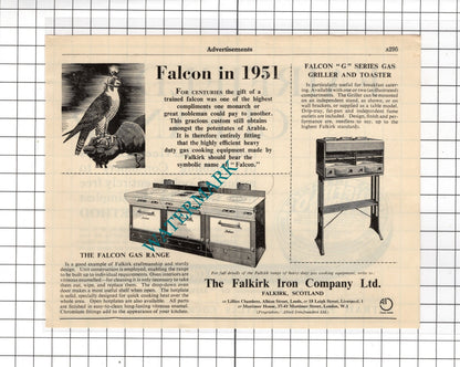 The Falkirk Iron Company Ltd Scotland  / Astrah Products St Helens - 1951 Advert
