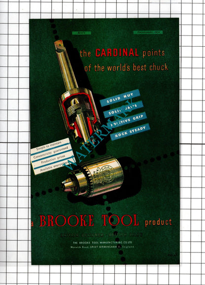 Brooke Tool Manufacturing Co Ltd / Tanks and Drums Ltd Bradford - 1954 Advert