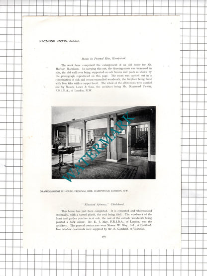 Elmstead Spinney Chislehurst Kent E J May Architect - 1911 Cutting / Print