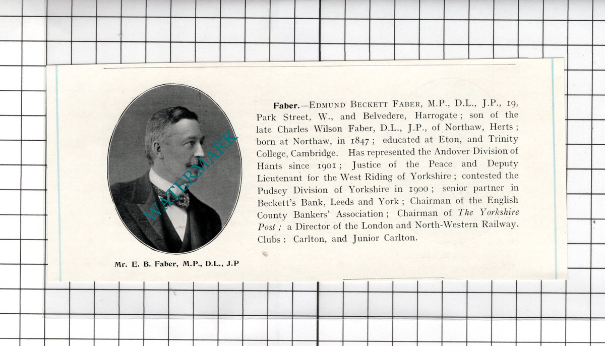 Edmund Beckett Faber Harrogate / Raoul Hector Foa Holywell Park -c.1910 Cutting