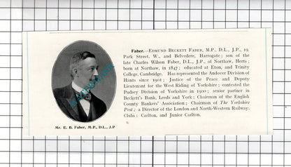 Edmund Beckett Faber Harrogate / Raoul Hector Foa Holywell Park -c.1910 Cutting