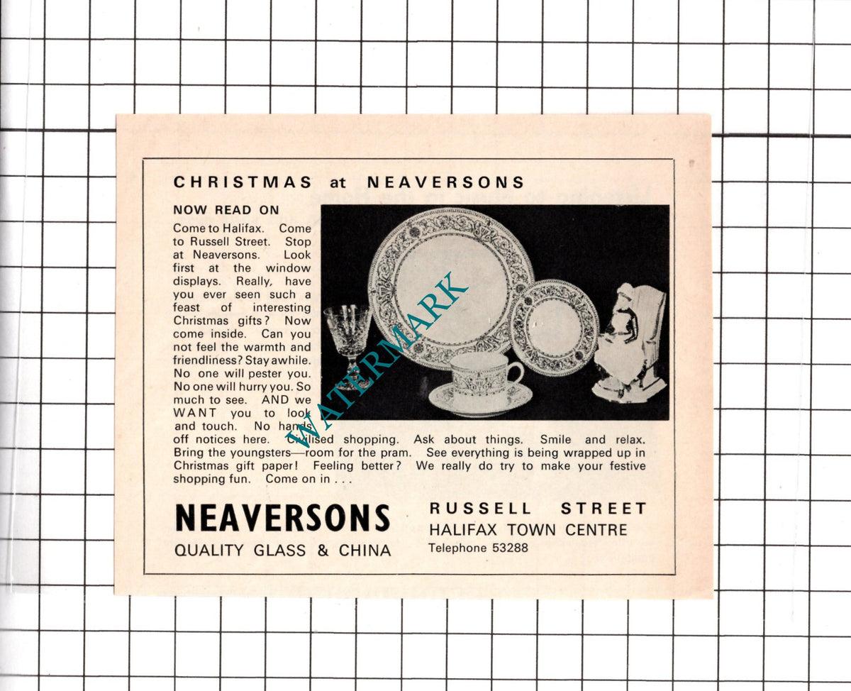 Neaversons Halifax Yorkshire - 1975 Small Advert