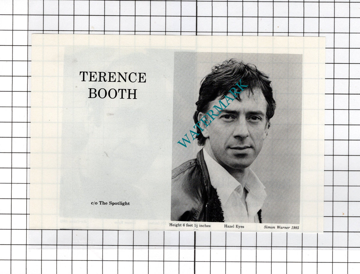 Terence Booth Actor /   Ken Bones Advert - 1986 Cutting
