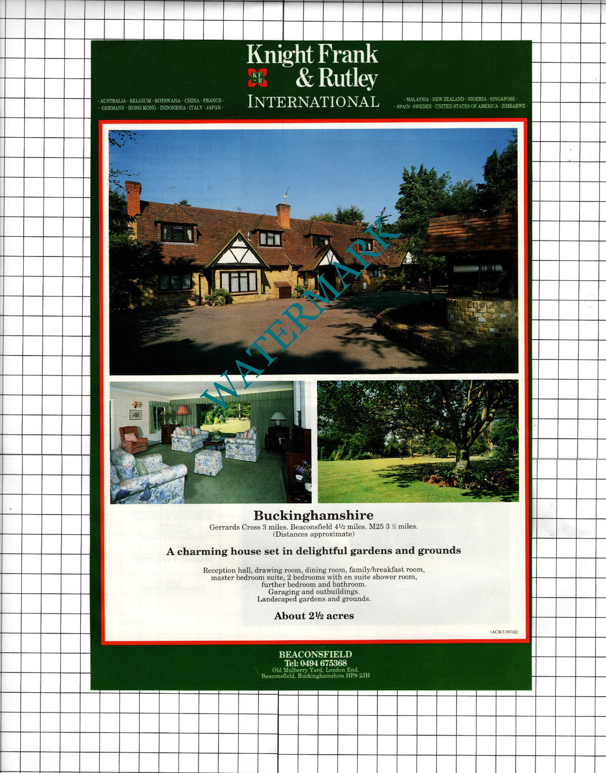 Gerrards Cross Buckinghamshire  - c.1994 House Sale Advert