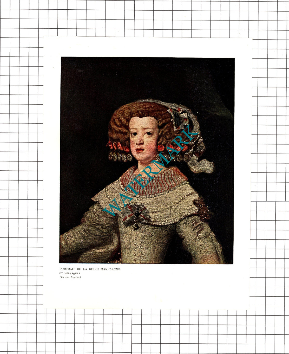 Portrait De La Reine Marie-Anne Velasquez - 1910 Print