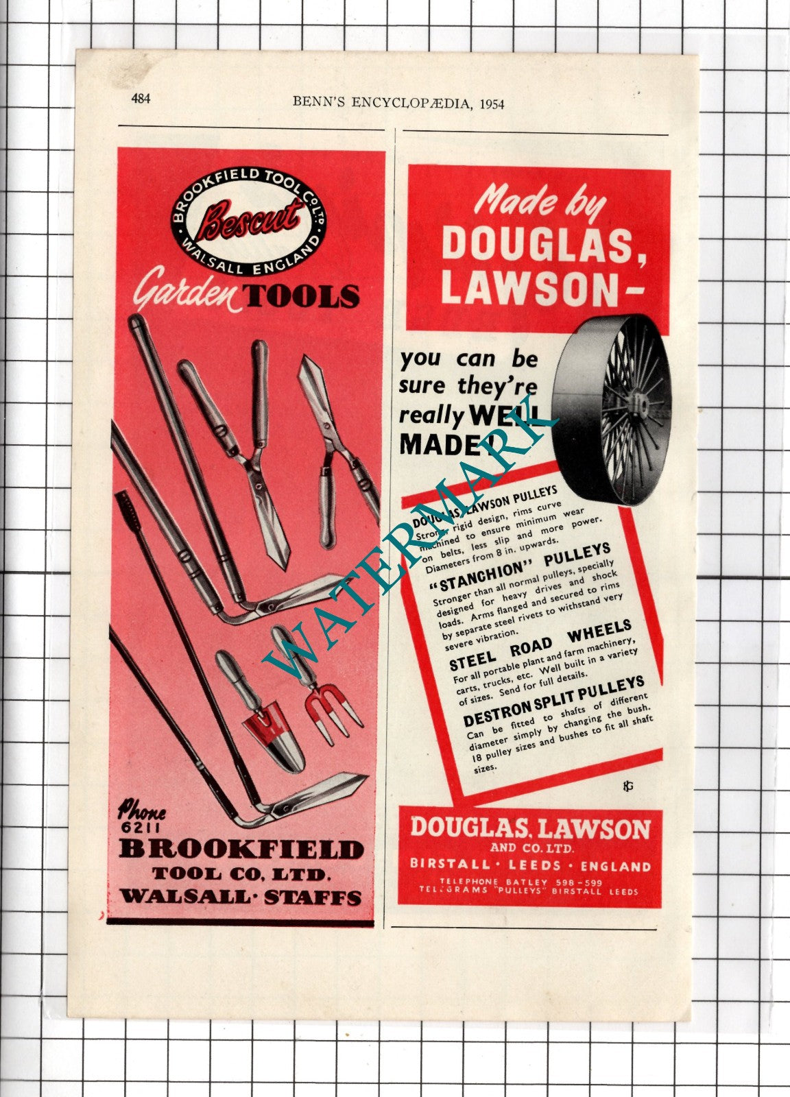 William Gilpin Ltd Cannock / Douglas Lawson & Co Ltd Birstall Leeds  1954 Advert