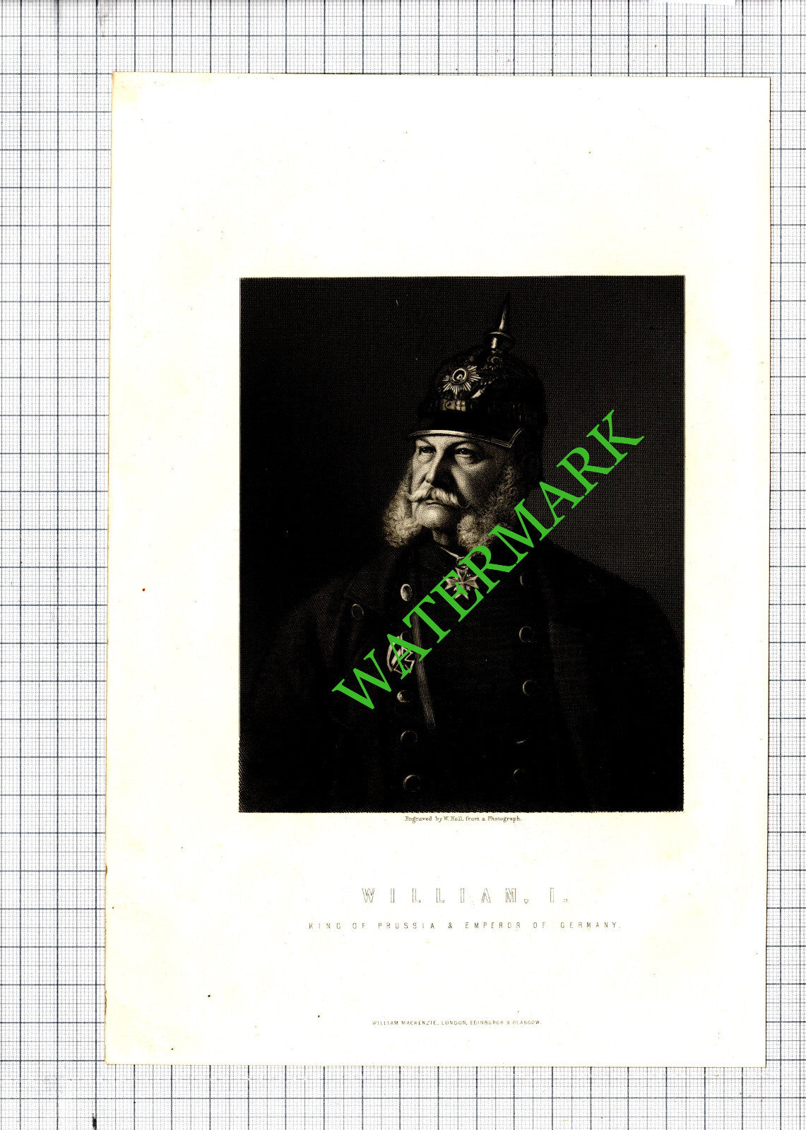 William I Emperor Of Germany  - c.1887 Print