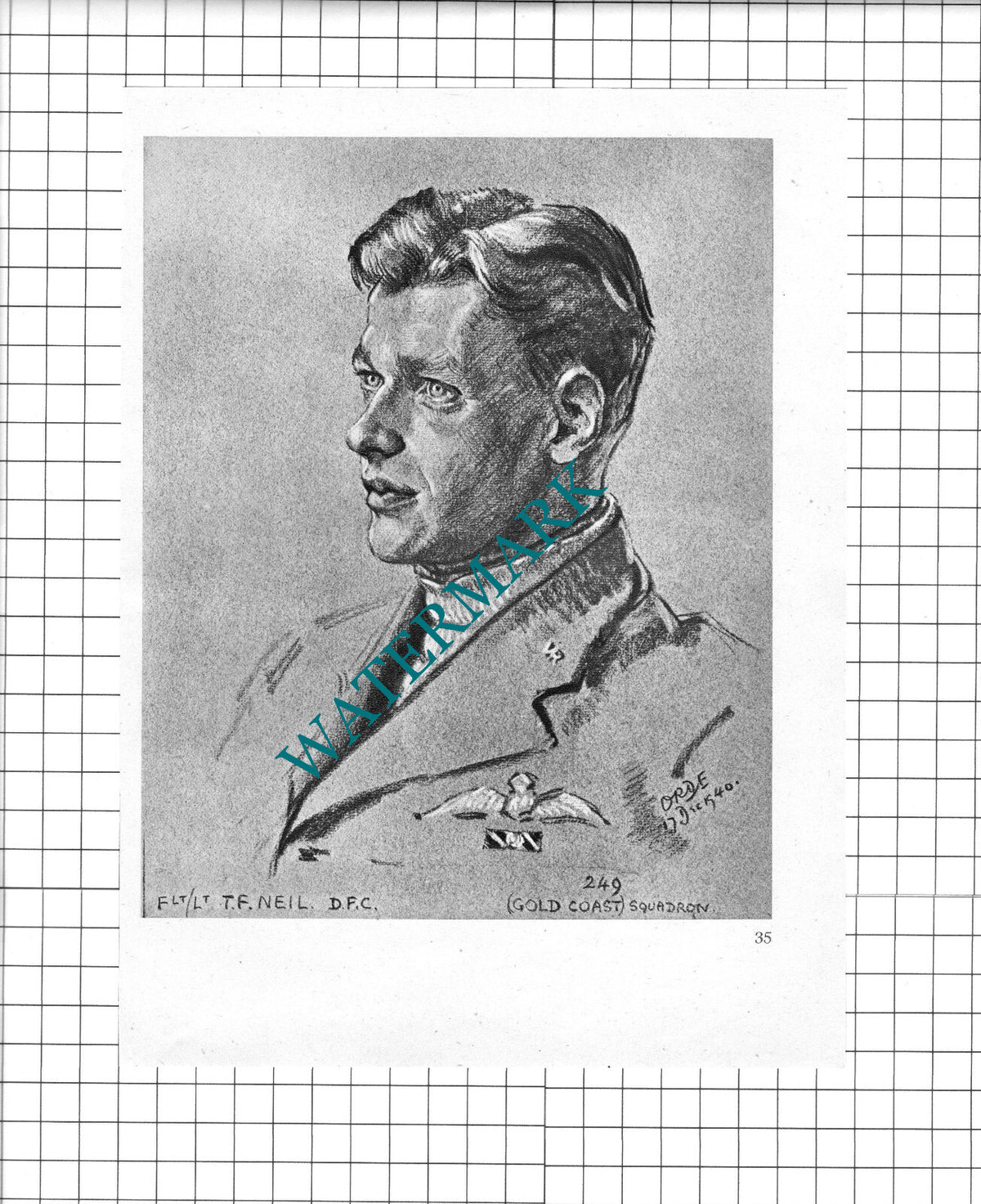 Flt Lt T F Neil / F/Lt P S Turner  WW2 Pilot - 1942 Book Print