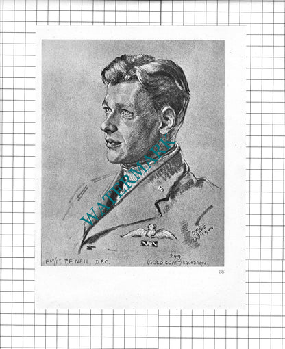 Flt Lt T F Neil / F/Lt P S Turner  WW2 Pilot - 1942 Book Print