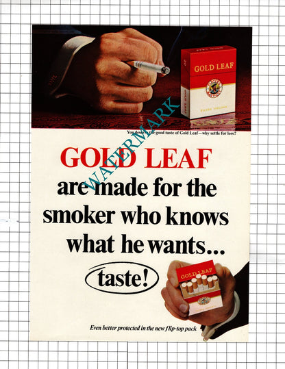Dewar's Whisky Advert  / Gold Leaf Cigarettes Advert - 1967