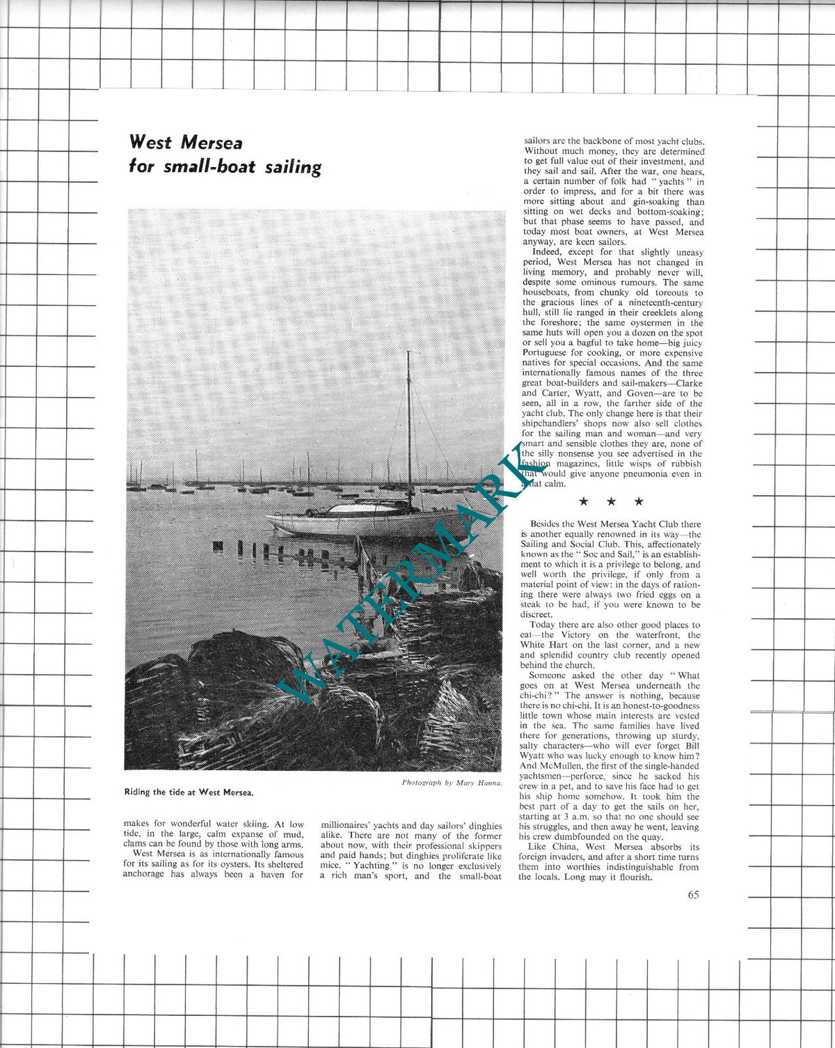 West Mersea Essex  - 1965 Article