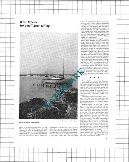 West Mersea Essex  - 1965 Article