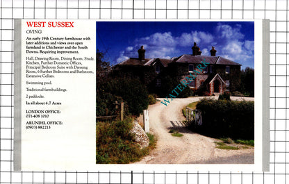 Churt Surrey / Oving West Sussex House Sale Advert - 1991 Clipping