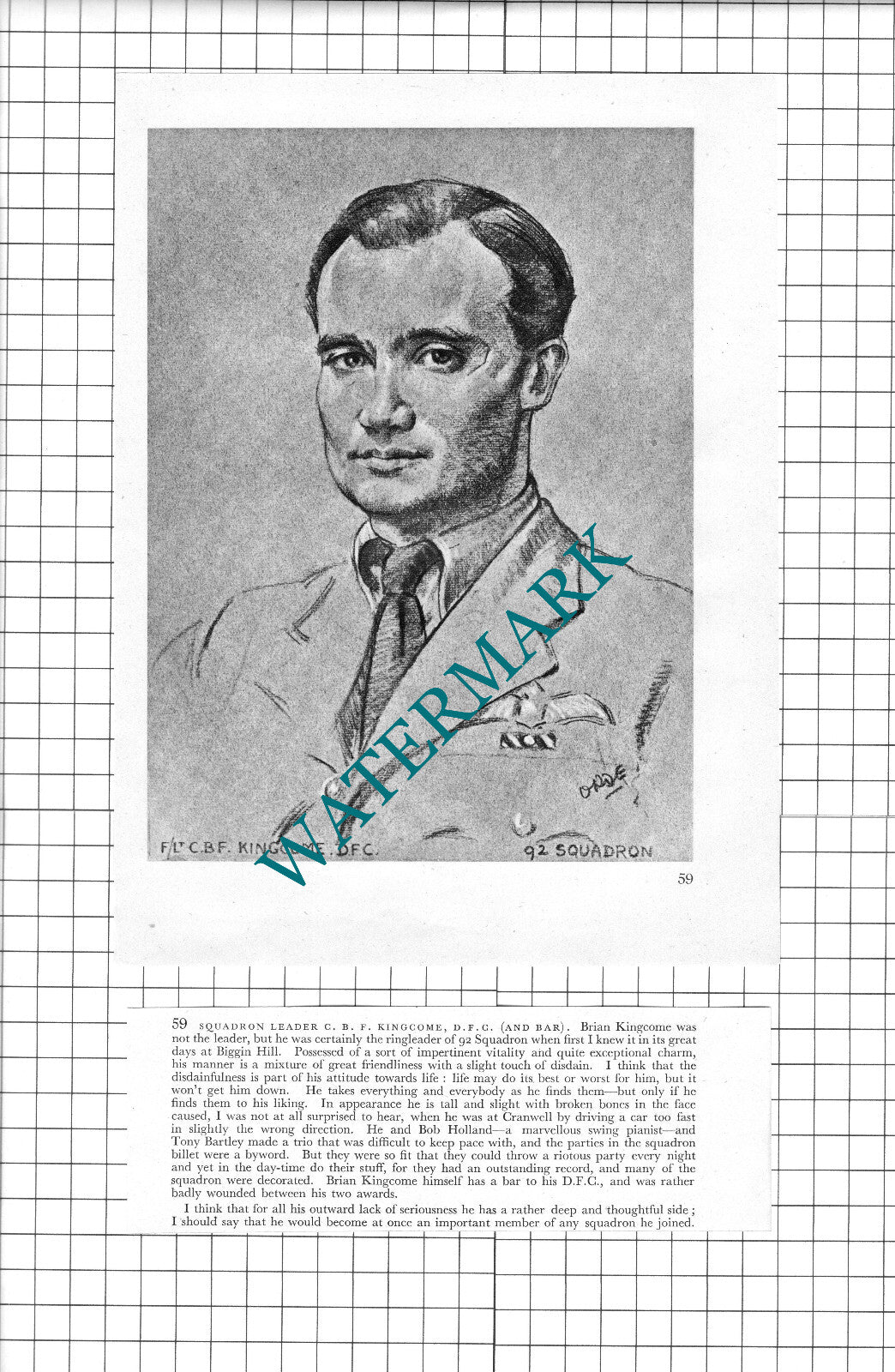 F/Lt CBF Brian Kingcome / Lt J EF Morlaix   WW2 Pilot - 1942 Book Print & Text