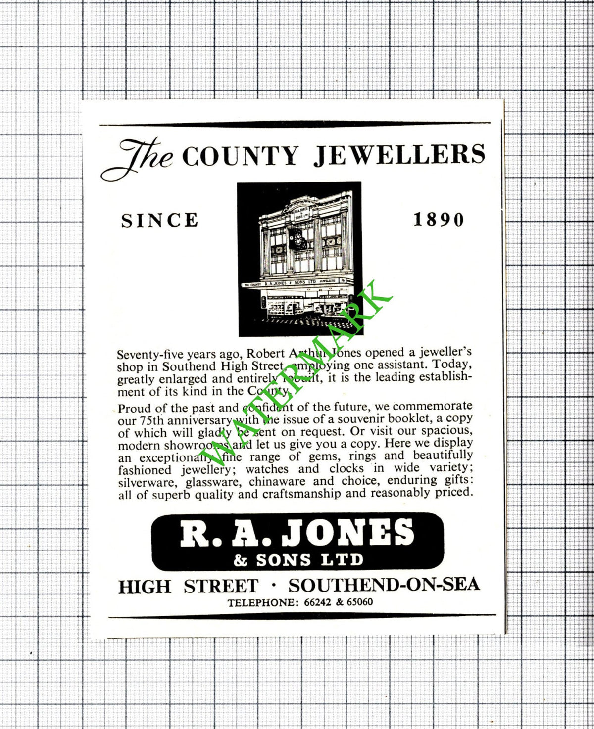R & A Jones & Sons Ltd Southend Essex Robert Jones Advert - 1965 Small Cutting