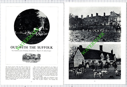 The Suffolk Hunt Barton Hall Jack Pickford Rushbrooke Arms -  1975 Article