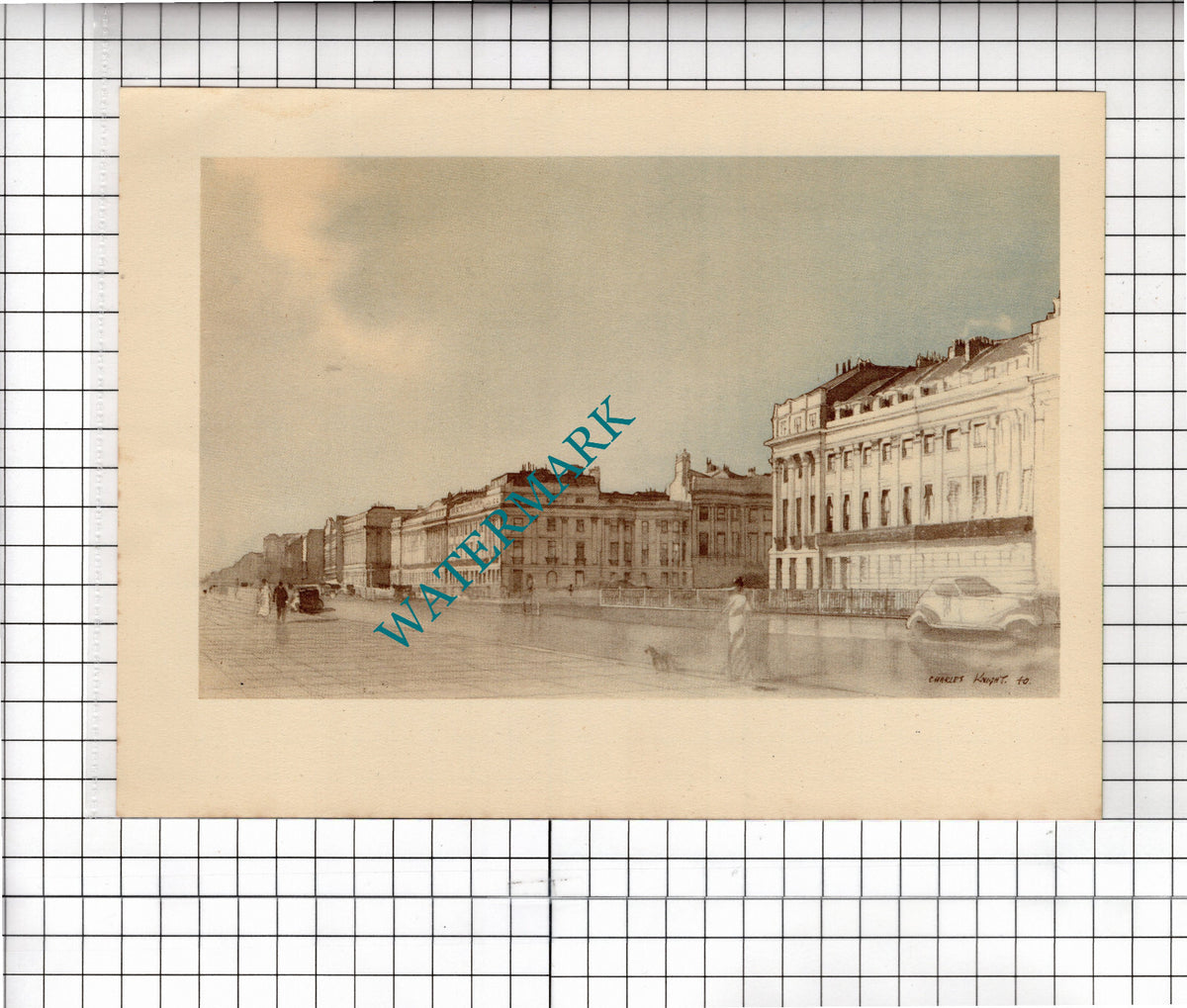 Brunswick Terrace Hove Sussex Charles Knight  - c.1949 Clipping / Print