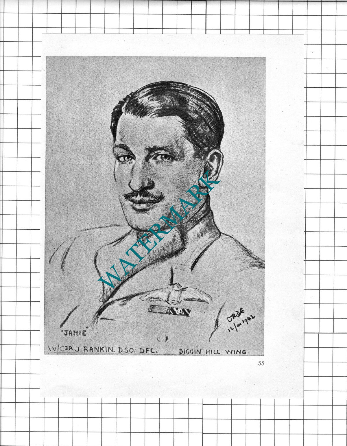 W/Cmdr J Rankin / Flt Lt R F Boyd   WW2 Pilot - 1942 Book Print