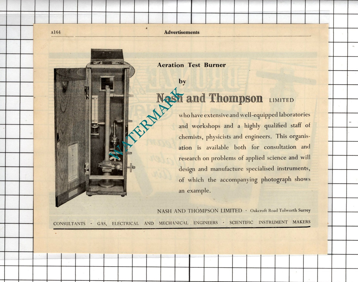 Shaw Son & Greenhalgh Huddersfield / Nash & Thompson Ltd Tolworth -  1951 Advert