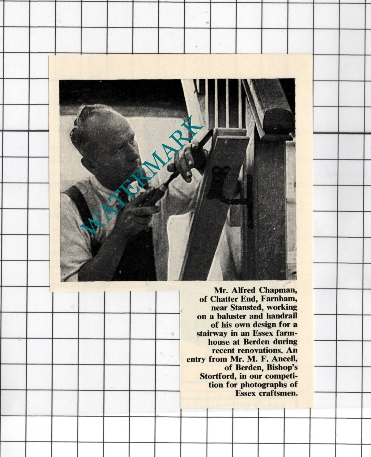 Mr Alfred Chapman Chatter End Farnham Essex  - 1968 Small Cutting