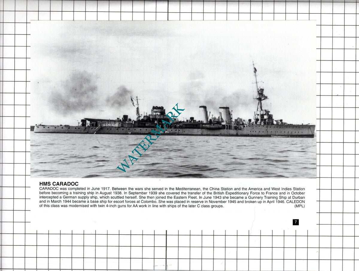 HMS Cardiff Ship  / HMS Caradoc - Cutting / Illustration