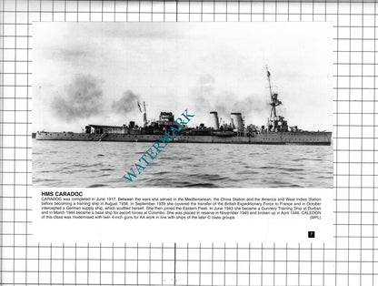 HMS Cardiff Ship  / HMS Caradoc - Cutting / Illustration
