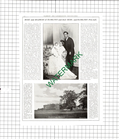 Mr John Jackson Bardykes Blantyre Scotland / Duke Of Hamilton  -1904 Article