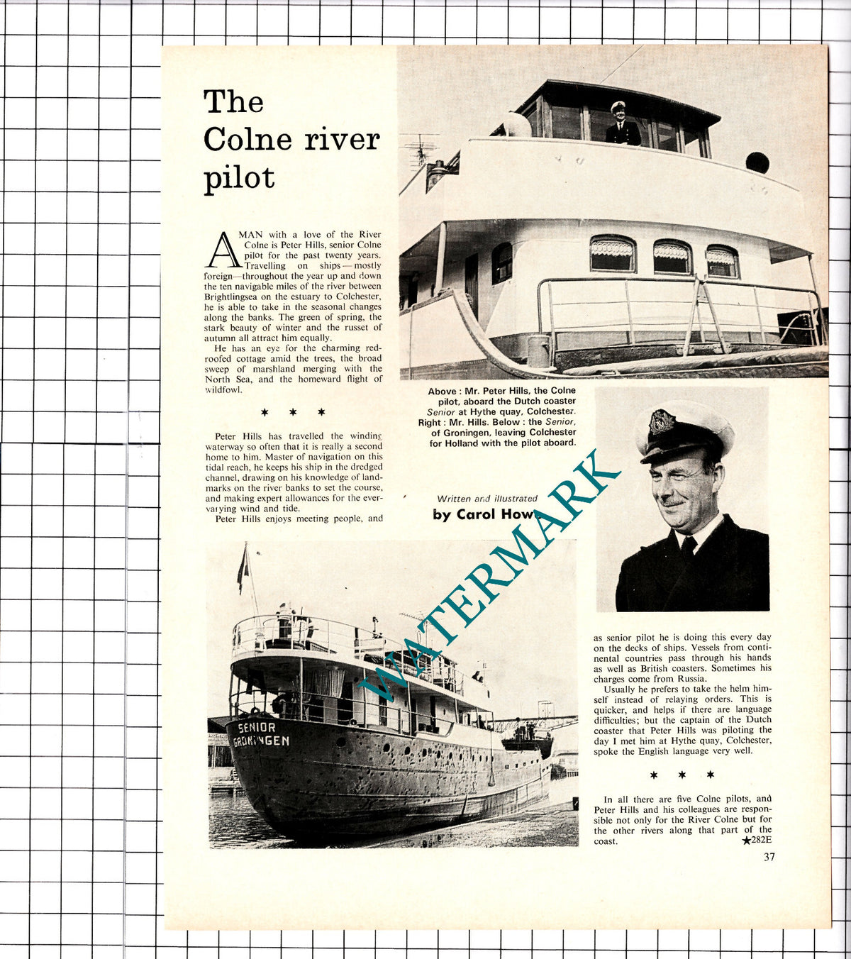 Mr Peter Hills River Colne Pilot - 1972 Article / Print