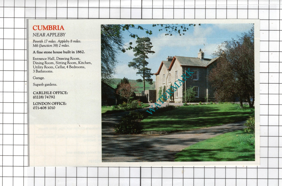 Appleby Cumbria   - 1991 House Sale Advert